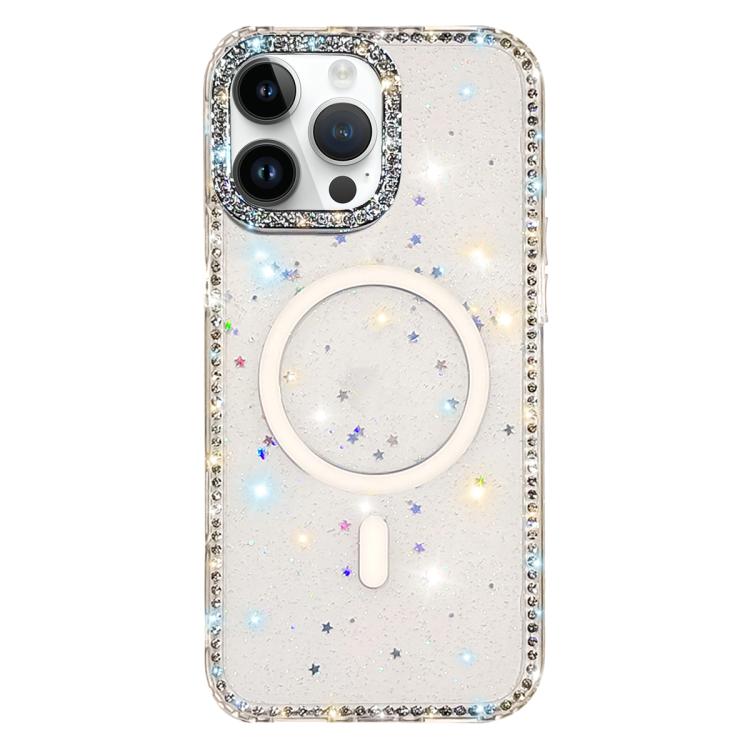雙面水鑽IMD PC混合TPU磁吸手機殼，適用於iPhone 15 Pro Max、iPhone 15 Pro、iPhone 15、iPhone 14、iPhone 14 Pro、iPhone 14 Pro Max、iPhone 13 Pro Max、iPhone 13 Pro