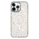 雙面水鑽IMD PC混合TPU磁吸手機殼，適用於iPhone 15 Pro Max、iPhone 15 Pro、iPhone 15、iPhone 14、iPhone 14 Pro、iPhone 14 Pro Max、iPhone 13 Pro Max、iPhone 13 Pro