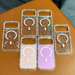 雙面水鑽IMD PC混合TPU磁吸手機殼，適用於iPhone 15 Pro Max、iPhone 15 Pro、iPhone 15、iPhone 14、iPhone 14 Pro、iPhone 14 Pro Max、iPhone 13 Pro Max、iPhone 13 Pro