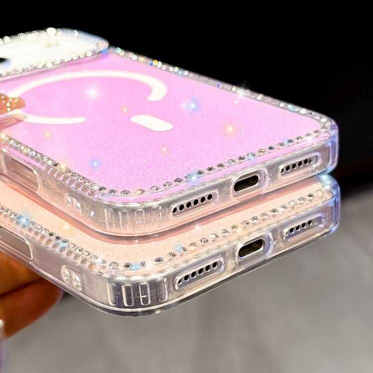 雙面水鑽IMD PC混合TPU磁吸手機殼，適用於iPhone 15 Pro Max、iPhone 15 Pro、iPhone 15、iPhone 14、iPhone 14 Pro、iPhone 14 Pro Max、iPhone 13 Pro Max、iPhone 13 Pro