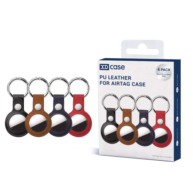 XDcase 4入素皮保護殼附金屬環，4件組