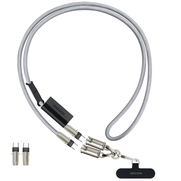 MOCOME W3 Type-C 轉 Type-C 多功能充電線可調式斜背手機掛繩