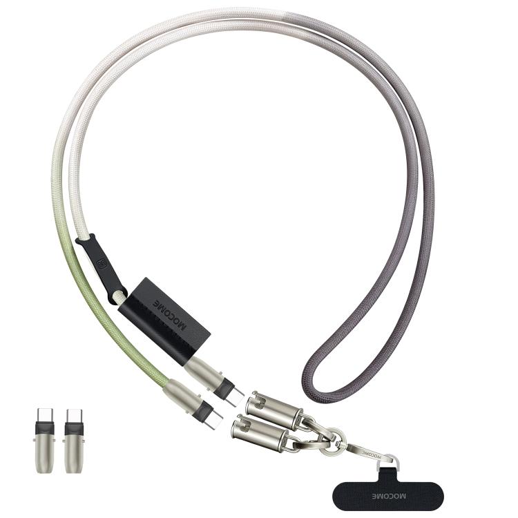 MOCOME W3 Type-C 轉 Type-C 多功能充電線可調式斜背手機掛繩