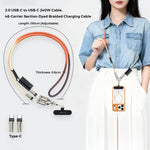 MOCOME W3 Type-C 轉 Type-C 多功能充電線可調式斜背手機掛繩