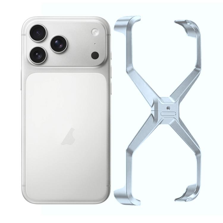 無框X型金屬手機殼，適用於iPhone 17 Pro Max、iPhone 17 Pro