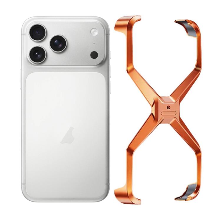 無框X型金屬手機殼，適用於iPhone 17 Pro Max、iPhone 17 Pro