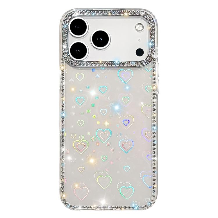 雙面水鑽IMD PC混合TPU手機殼，適用於iPhone 17 Pro Max、iPhone 17 Pro、iPhone 17、iPhone Air、iPhone 16 Pro Max、iPhone 16 Pro、iPhone 16 Plus、iPhone 16