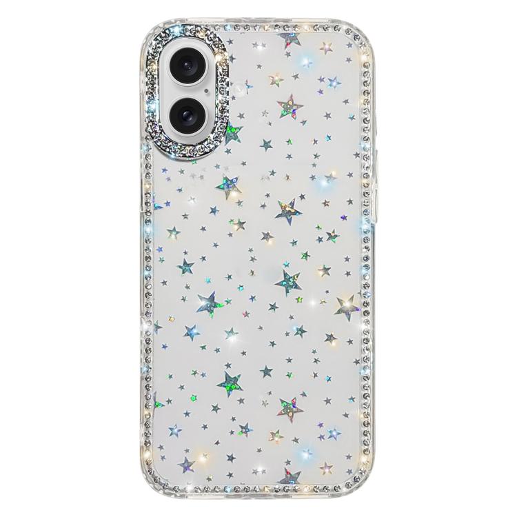 雙面水鑽IMD PC混合TPU手機殼，適用於iPhone 17 Pro Max、iPhone 17 Pro、iPhone 17、iPhone Air、iPhone 16 Pro Max、iPhone 16 Pro、iPhone 16 Plus、iPhone 16