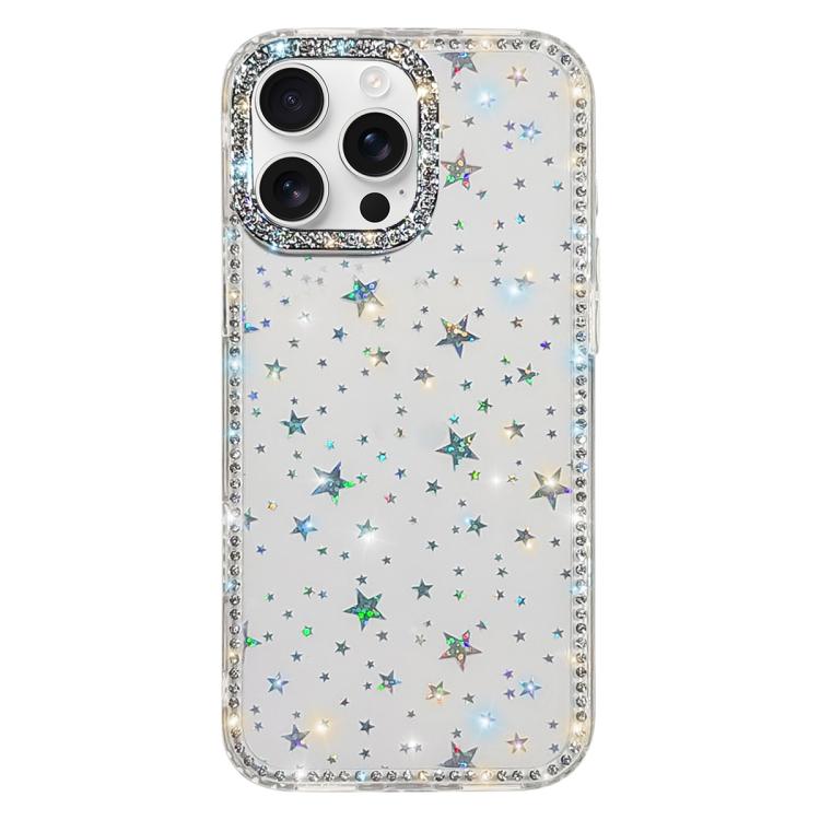 雙面水鑽IMD PC混合TPU手機殼，適用於iPhone 17 Pro Max、iPhone 17 Pro、iPhone 17、iPhone Air、iPhone 16 Pro Max、iPhone 16 Pro、iPhone 16 Plus、iPhone 16