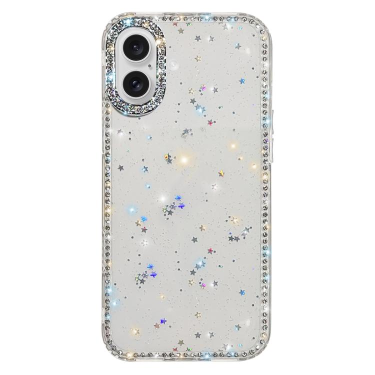 雙面水鑽IMD PC混合TPU手機殼，適用於iPhone 17 Pro Max、iPhone 17 Pro、iPhone 17、iPhone Air、iPhone 16 Pro Max、iPhone 16 Pro、iPhone 16 Plus、iPhone 16