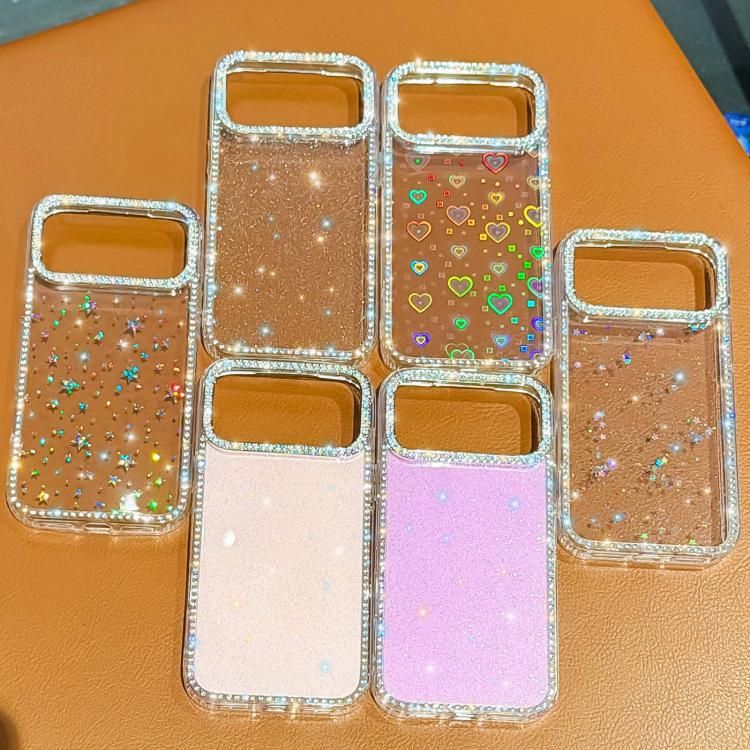 雙面水鑽IMD PC混合TPU手機殼，適用於iPhone 15 Pro Max、iPhone 15 Pro、iPhone 15、iPhone 14、iPhone 14 Pro、iPhone 14 Pro Max、iPhone 13 Pro Max、iPhone 13 Pro