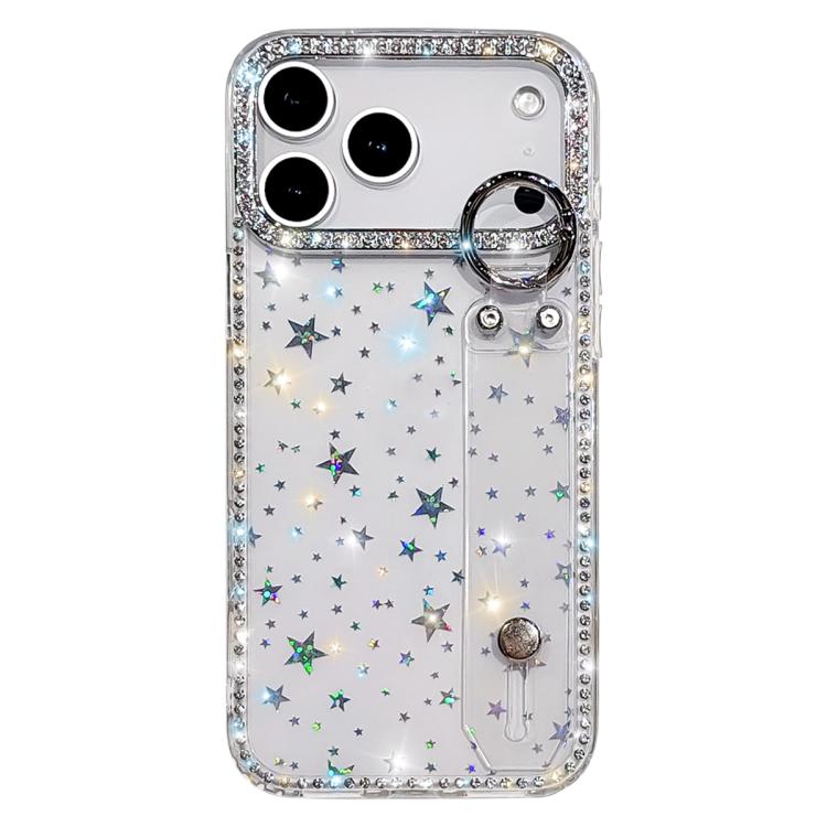 水鑽閃粉手腕帶手機殼，適用於 iPhone 17 Pro、iPhone 17、iPhone Air、iPhone 16 Pro Max、iPhone 16 Pro、iPhone 16 Plus、iPhone 16、iPhone 15 Pro Max