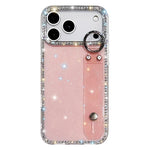 水鑽閃粉手腕帶手機殼，適用於 iPhone 17 Pro、iPhone 17、iPhone Air、iPhone 16 Pro Max、iPhone 16 Pro、iPhone 16 Plus、iPhone 16、iPhone 15 Pro Max