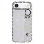 水鑽閃粉手腕帶手機殼，適用於 iPhone 17 Pro、iPhone 17、iPhone Air、iPhone 16 Pro Max、iPhone 16 Pro、iPhone 16 Plus、iPhone 16、iPhone 15 Pro Max