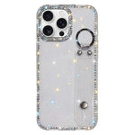 水鑽閃粉手腕帶手機殼，適用於 iPhone 17 Pro、iPhone 17、iPhone Air、iPhone 16 Pro Max、iPhone 16 Pro、iPhone 16 Plus、iPhone 16、iPhone 15 Pro Max