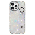 水鑽閃粉手腕帶手機殼，適用於 iPhone 17 Pro、iPhone 17、iPhone Air、iPhone 16 Pro Max、iPhone 16 Pro、iPhone 16 Plus、iPhone 16、iPhone 15 Pro Max