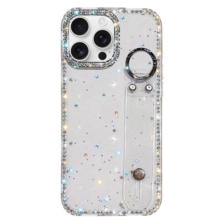 水鑽閃粉手腕帶手機殼，適用於 iPhone 17 Pro、iPhone 17、iPhone Air、iPhone 16 Pro Max、iPhone 16 Pro、iPhone 16 Plus、iPhone 16、iPhone 15 Pro Max