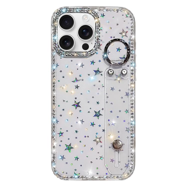 水鑽閃粉手腕帶手機殼，適用於 iPhone 17 Pro、iPhone 17、iPhone Air、iPhone 16 Pro Max、iPhone 16 Pro、iPhone 16 Plus、iPhone 16、iPhone 15 Pro Max