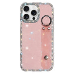 水鑽閃粉手腕帶手機殼，適用於 iPhone 17 Pro、iPhone 17、iPhone Air、iPhone 16 Pro Max、iPhone 16 Pro、iPhone 16 Plus、iPhone 16、iPhone 15 Pro Max