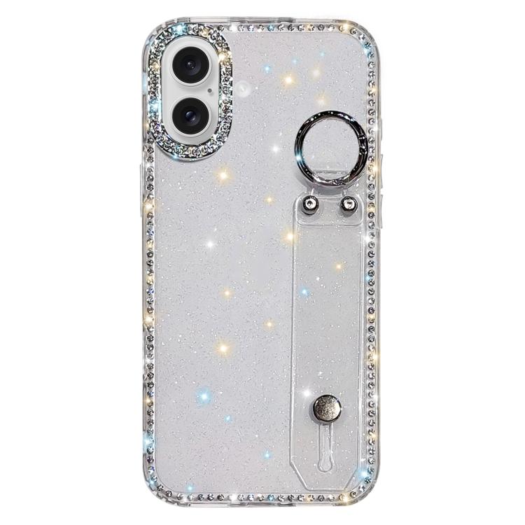 水鑽閃粉手腕帶手機殼，適用於 iPhone 17 Pro、iPhone 17、iPhone Air、iPhone 16 Pro Max、iPhone 16 Pro、iPhone 16 Plus、iPhone 16、iPhone 15 Pro Max