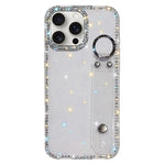 水鑽閃粉手腕帶手機殼，適用於 iPhone 17 Pro、iPhone 17、iPhone Air、iPhone 16 Pro Max、iPhone 16 Pro、iPhone 16 Plus、iPhone 16、iPhone 15 Pro Max