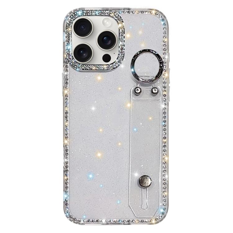 水鑽閃粉手腕帶手機殼，適用於 iPhone 17 Pro、iPhone 17、iPhone Air、iPhone 16 Pro Max、iPhone 16 Pro、iPhone 16 Plus、iPhone 16、iPhone 15 Pro Max
