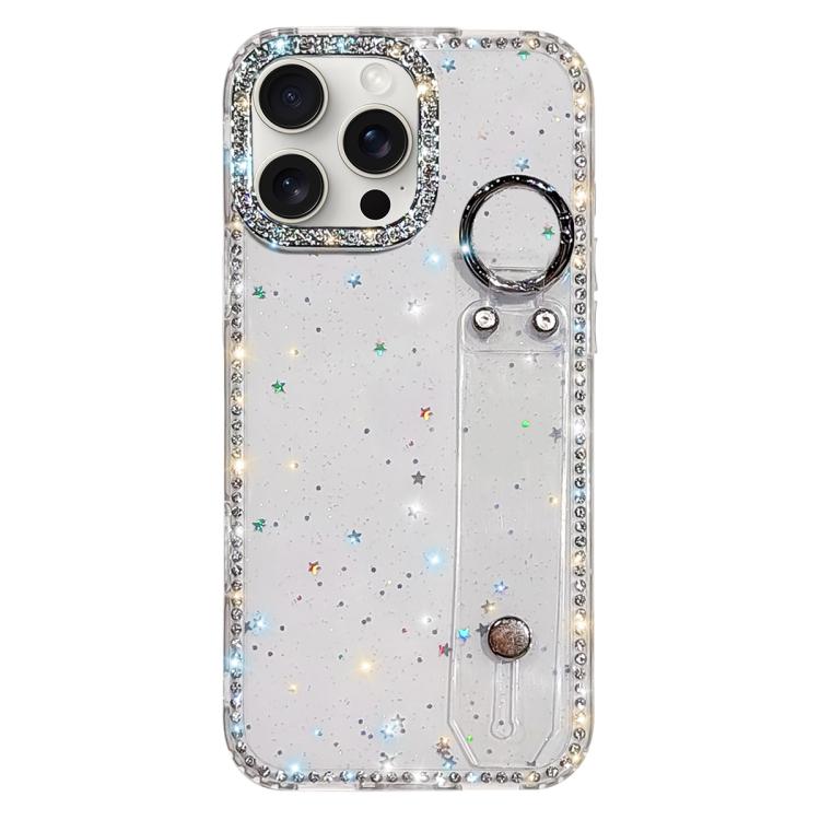 水鑽閃粉手腕帶手機殼，適用於 iPhone 17 Pro、iPhone 17、iPhone Air、iPhone 16 Pro Max、iPhone 16 Pro、iPhone 16 Plus、iPhone 16、iPhone 15 Pro Max