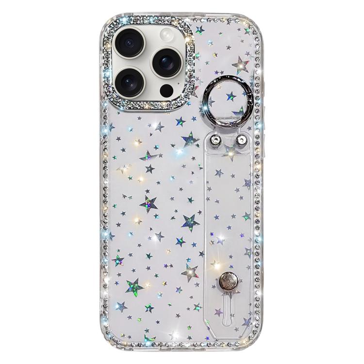 水鑽閃粉手腕帶手機殼，適用於 iPhone 17 Pro、iPhone 17、iPhone Air、iPhone 16 Pro Max、iPhone 16 Pro、iPhone 16 Plus、iPhone 16、iPhone 15 Pro Max