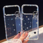 水鑽閃粉手腕帶手機殼，適用於 iPhone 17 Pro、iPhone 17、iPhone Air、iPhone 16 Pro Max、iPhone 16 Pro、iPhone 16 Plus、iPhone 16、iPhone 15 Pro Max
