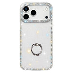 水鑽指環支架雙面IMD PC混合TPU手機殼，適用於iPhone 17 Pro Max、iPhone 17 Pro、iPhone 17、iPhone Air、iPhone 16 Pro Max、iPhone 16 Pro、iPhone 16 Plus、iPhone 16