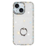 水鑽指環支架雙面IMD PC混合TPU手機殼，適用於iPhone 15 Pro Max、iPhone 15 Pro、iPhone 15、iPhone 14、iPhone 14 Pro、iPhone 14 Pro Max、iPhone 13 Pro Max、iPhone 13 Pro