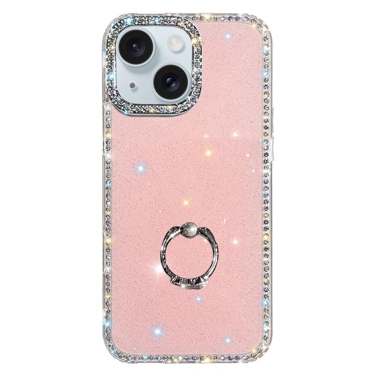 水鑽指環支架雙面IMD PC混合TPU手機殼，適用於iPhone 15 Pro Max、iPhone 15 Pro、iPhone 15、iPhone 14、iPhone 14 Pro、iPhone 14 Pro Max、iPhone 13 Pro Max、iPhone 13 Pro
