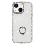 水鑽指環支架雙面IMD PC混合TPU手機殼，適用於iPhone 15 Pro Max、iPhone 15 Pro、iPhone 15、iPhone 14、iPhone 14 Pro、iPhone 14 Pro Max、iPhone 13 Pro Max、iPhone 13 Pro