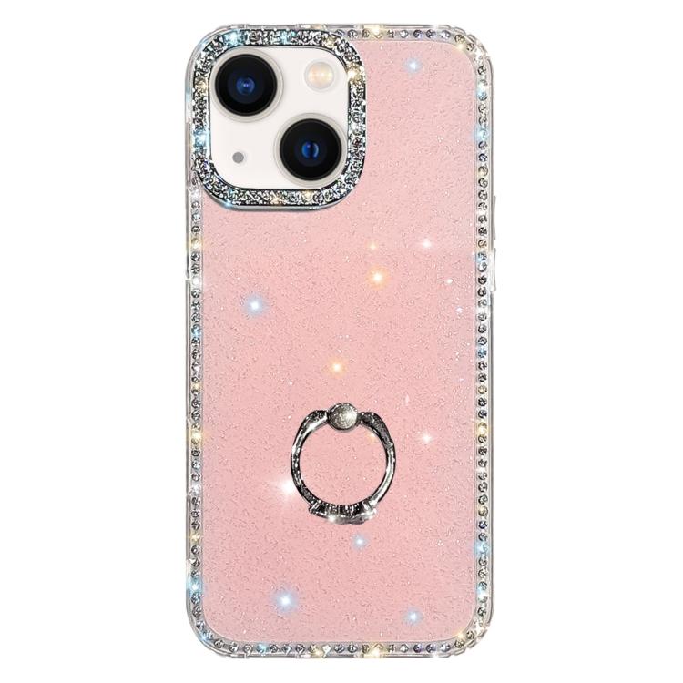 水鑽指環支架雙面IMD PC混合TPU手機殼，適用於iPhone 15 Pro Max、iPhone 15 Pro、iPhone 15、iPhone 14、iPhone 14 Pro、iPhone 14 Pro Max、iPhone 13 Pro Max、iPhone 13 Pro