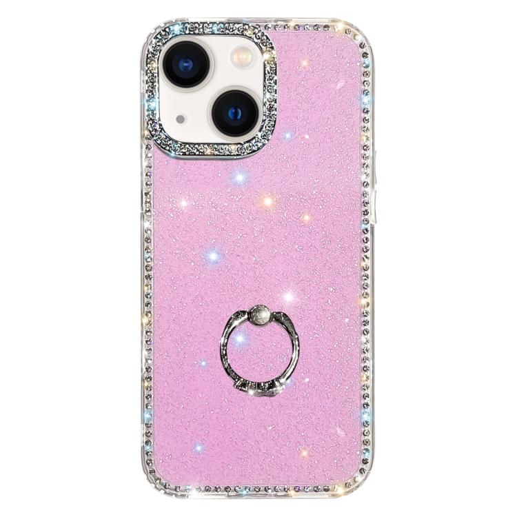 水鑽指環支架雙面IMD PC混合TPU手機殼，適用於iPhone 15 Pro Max、iPhone 15 Pro、iPhone 15、iPhone 14、iPhone 14 Pro、iPhone 14 Pro Max、iPhone 13 Pro Max、iPhone 13 Pro