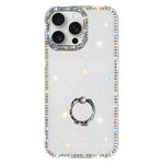 水鑽指環支架雙面IMD PC混合TPU手機殼，適用於iPhone 15 Pro Max、iPhone 15 Pro、iPhone 15、iPhone 14、iPhone 14 Pro、iPhone 14 Pro Max、iPhone 13 Pro Max、iPhone 13 Pro