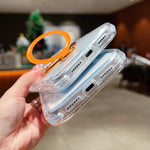 透明旋轉金屬支架磁吸手機殼，適用於iPhone 17 Pro Max、iPhone 17 Pro