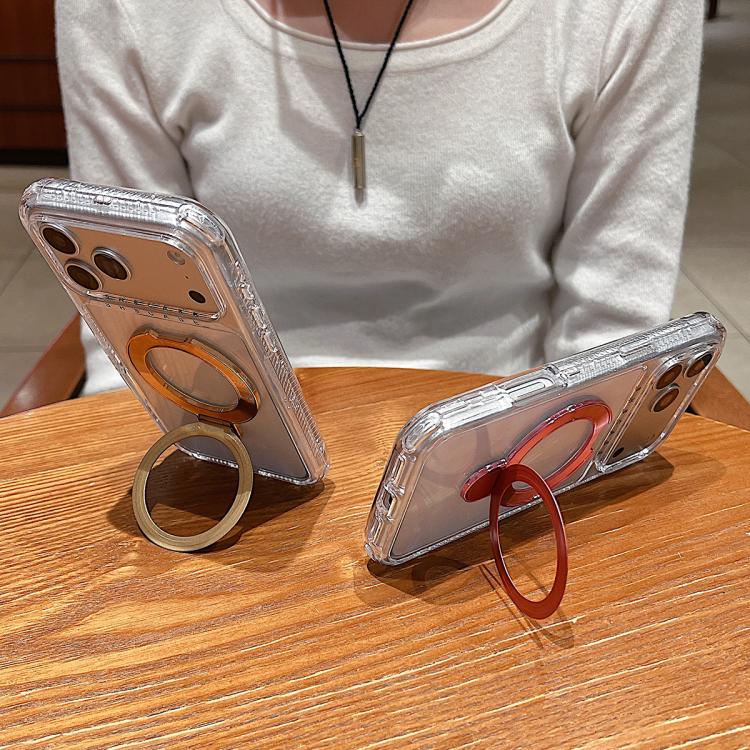 透明旋轉金屬支架磁吸手機殼，適用於iPhone 17 Pro Max、iPhone 17 Pro