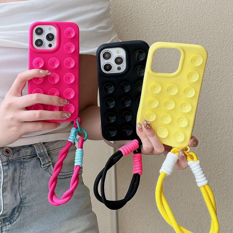簡約吸盤矽膠手機殼附掛繩，適用於 iPhone 17 Pro Max、iPhone 17 Pro、iPhone 17、iPhone Air、iPhone 16 Pro Max、iPhone 16 Pro、iPhone 16 Plus、iPhone 16