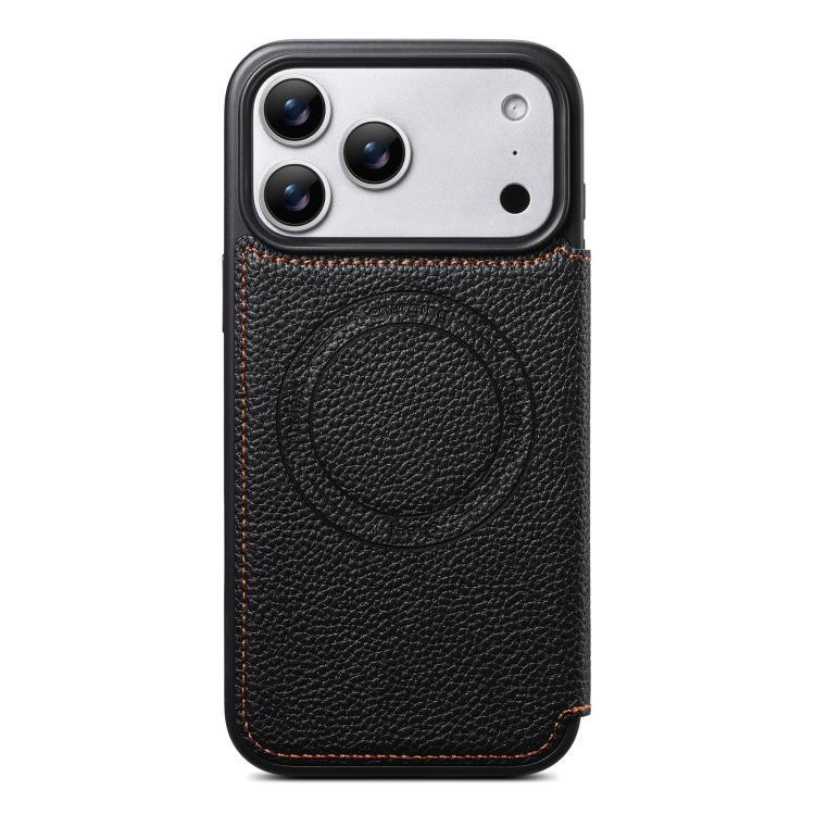 ESEBLE 超薄卡槽磁吸素皮手機殼，適用於 iPhone 17 Pro Max、iPhone 17 Pro、iPhone 17、iPhone Air