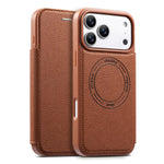 ESEBLE 超薄卡槽磁吸素皮手機殼，適用於 iPhone 17 Pro Max、iPhone 17 Pro、iPhone 17、iPhone Air