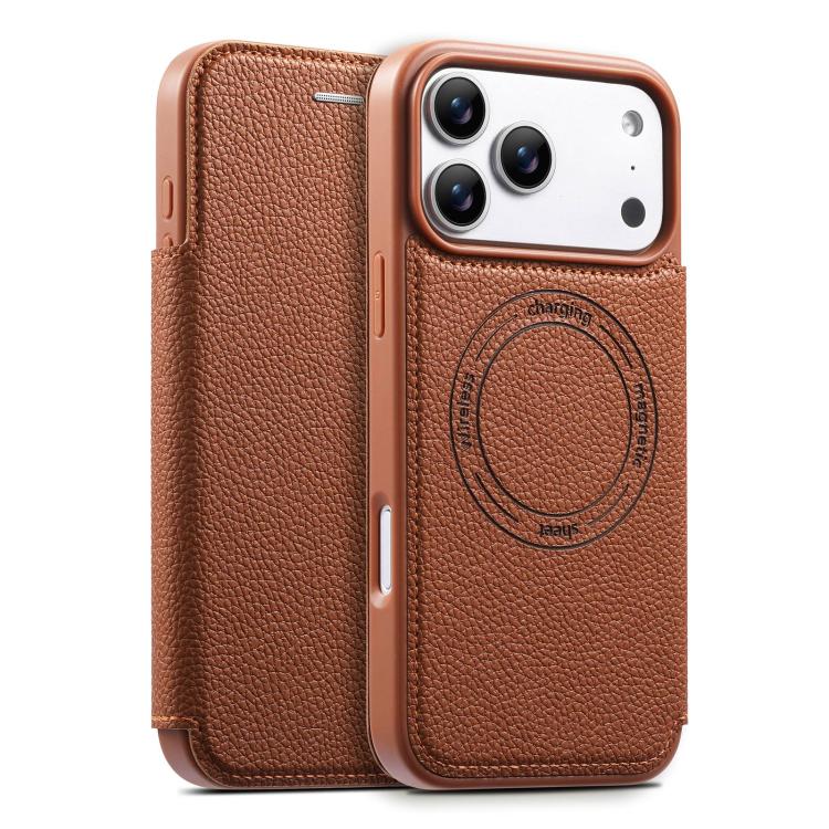 ESEBLE 超薄卡槽磁吸素皮手機殼，適用於 iPhone 17 Pro Max、iPhone 17 Pro、iPhone 17、iPhone Air