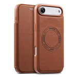 ESEBLE 超薄卡槽磁吸素皮手機殼，適用於 iPhone 17 Pro Max、iPhone 17 Pro、iPhone 17、iPhone Air