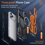 隱藏金屬支架磁吸防震手機殼，適用於 iPhone 17 Pro Max、iPhone 17 Pro、iPhone 17、iPhone Air、iPhone 16 Pro Max、iPhone 16 Pro、iPhone 16 Plus、iPhone 16