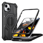 隱藏金屬支架磁吸防震手機殼，適用於 iPhone 15 Pro Max，iPhone 15 Pro，iPhone 15 Plus / 14 Plus，iPhone 15，iPhone 14 / 13，iPhone 14 Pro，iPhone 14 Pro Max，iPhone 13 Pro Max