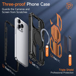 隱藏金屬支架磁吸防震手機殼，適用於 iPhone 15 Pro Max，iPhone 15 Pro，iPhone 15 Plus / 14 Plus，iPhone 15，iPhone 14 / 13，iPhone 14 Pro，iPhone 14 Pro Max，iPhone 13 Pro Max