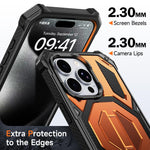 隱藏金屬支架磁吸防震手機殼，適用於 iPhone 15 Pro Max，iPhone 15 Pro，iPhone 15 Plus / 14 Plus，iPhone 15，iPhone 14 / 13，iPhone 14 Pro，iPhone 14 Pro Max，iPhone 13 Pro Max