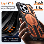 隱藏金屬支架磁吸防震手機殼，適用於 iPhone 15 Pro Max，iPhone 15 Pro，iPhone 15 Plus / 14 Plus，iPhone 15，iPhone 14 / 13，iPhone 14 Pro，iPhone 14 Pro Max，iPhone 13 Pro Max