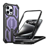 隱藏金屬支架磁吸防震手機殼，適用於 iPhone 15 Pro Max，iPhone 15 Pro，iPhone 15 Plus / 14 Plus，iPhone 15，iPhone 14 / 13，iPhone 14 Pro，iPhone 14 Pro Max，iPhone 13 Pro Max
