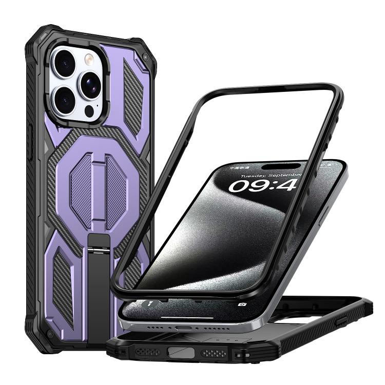 隱藏金屬支架磁吸防震手機殼，適用於 iPhone 15 Pro Max，iPhone 15 Pro，iPhone 15 Plus / 14 Plus，iPhone 15，iPhone 14 / 13，iPhone 14 Pro，iPhone 14 Pro Max，iPhone 13 Pro Max